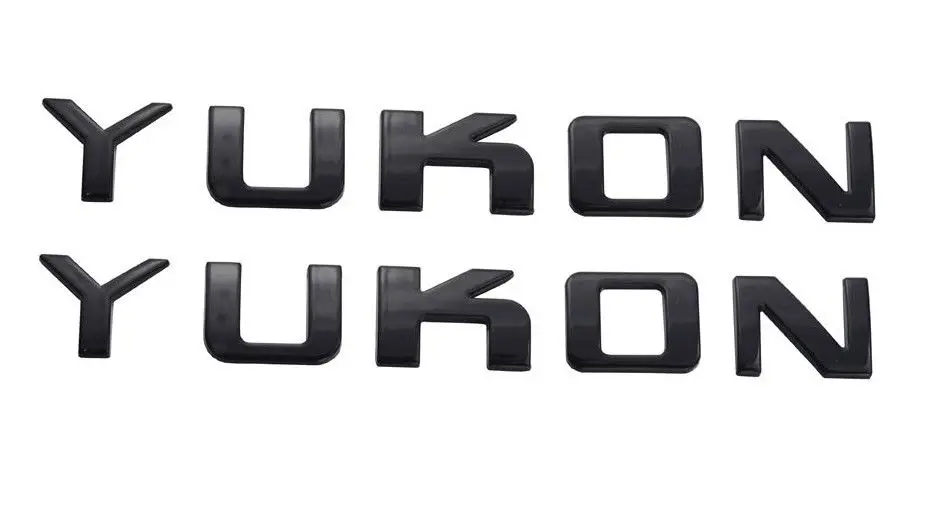 

2x YUKON Nameplate Emblem Letter Badge 3D for GMC Yukon Sierra Suburban Black