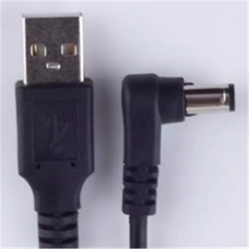 100 шт./USB к 5 мм/2 мм вольт DC Цилиндрический разъем зарядный кабель 1 м 3 фута локоть 90