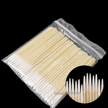 100 шт Деревянный ватный тампон Косметика Перманентный макияж здоровье медицинские украшения для ушей Чистые Палочки с бутоном наконечником 7 см/10 см