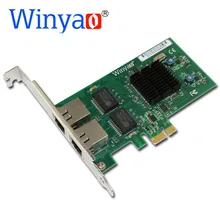 Winyao WY576T2 PCI-e X1 двойной Порты и разъёмы серверный адаптер Медь RJ45 Gigabit 1000 Мбит/с Ethernet сетевой карты для 82576 E1G42ET lan