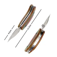 עץ ידית ידית קיפול סכין עץ נירוסטה סכין ציד חיצונית סכיני הישרדות טקטי Couteaux de Chasse Couteau דה Survie (2)