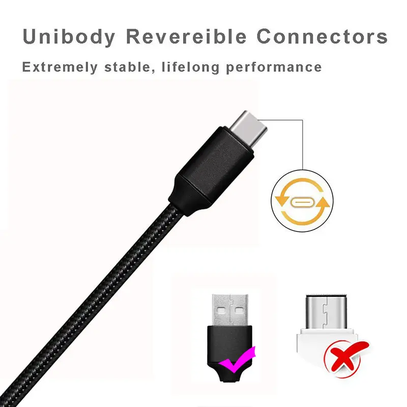 Новинка 0,25 м 1 м 2 м 3 м Плетеный USB 3,1 type C кабель для зарядки и синхронизации данных для Nexus 5X/6P LG G5/samsung galaxy S8/S8 PLUS/S9/S9PLUS