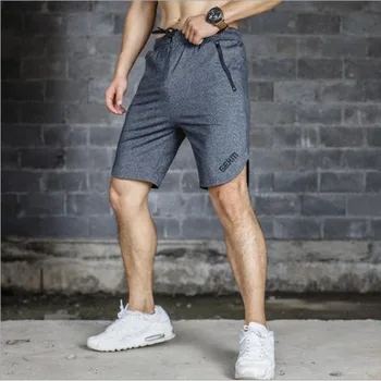 

Men Summer Slim Shorts Fitness Bodybuilding Running Male Short Pant Knee Length Light Thin Breathable Sportswear