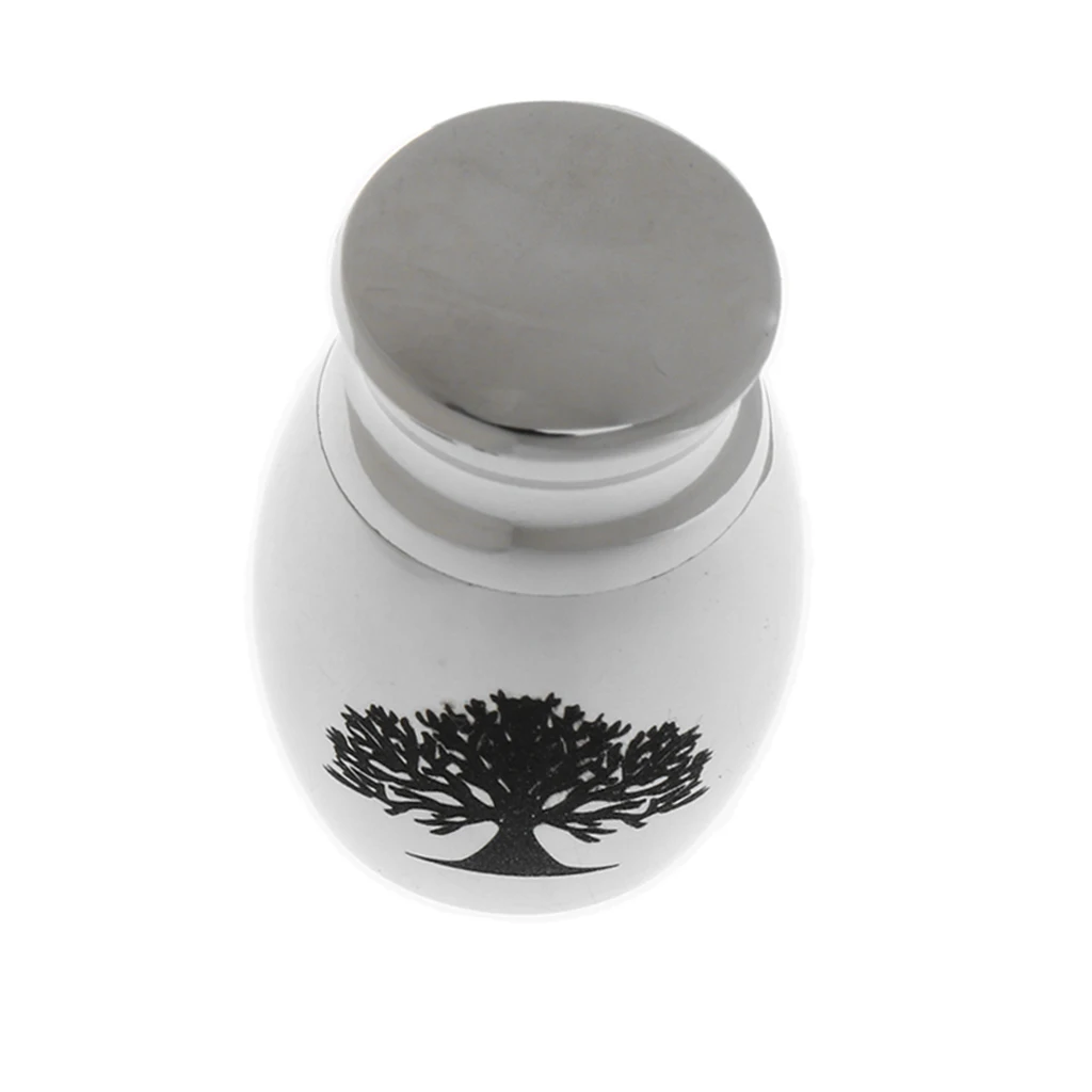 Mini Stainless Steel Funeral Cremation Urn Container Tree Of Life