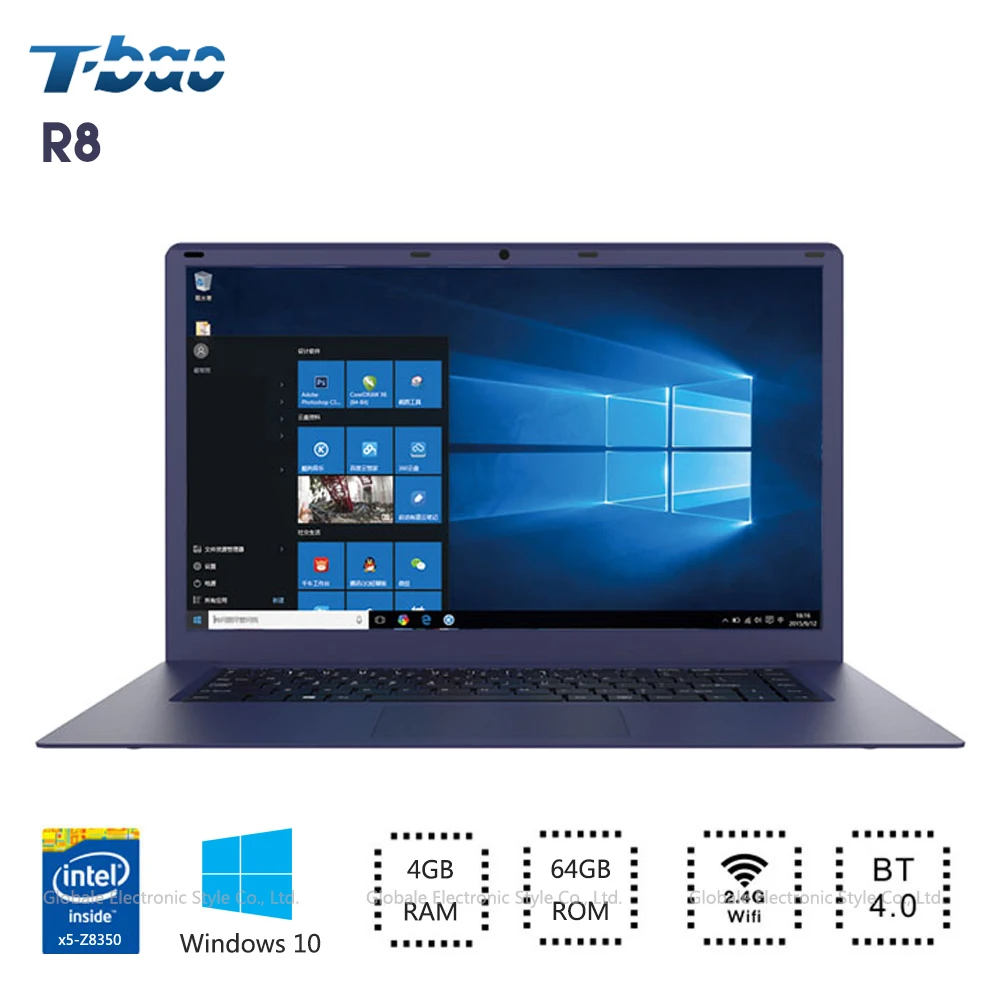 

Original T-bao Tbook R8 Intel Cherry Trail X5-Z8350 Quad Core 1.44GHz 4GB RAM 64GB 15.6 inch Windows 10 eMMC HDMI
