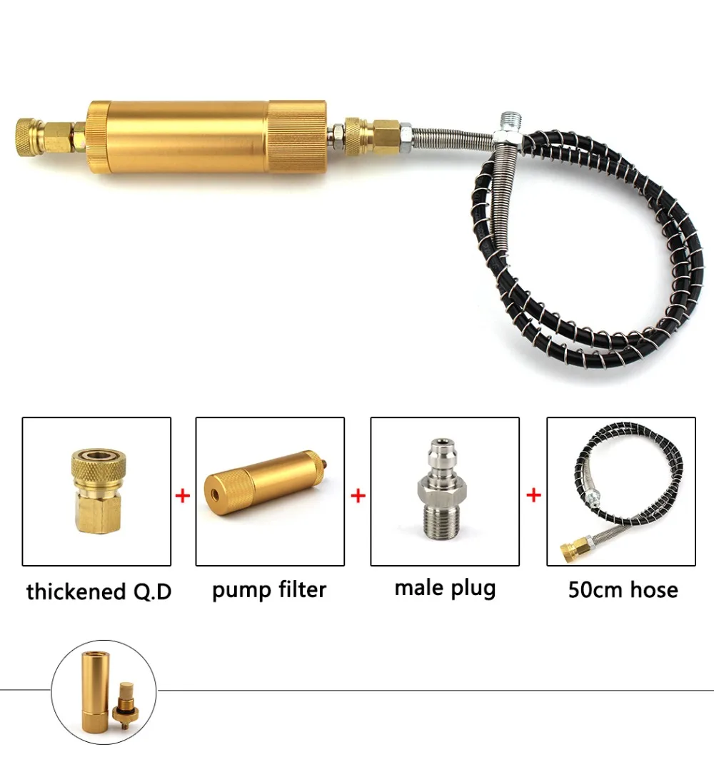 PCP Пейнтбол Airforce 300bar 4500psi ручной насос фильтр M10x1 вода-масляный сепаратор воздушный фильтр 50 см шланг давления быстрая муфта