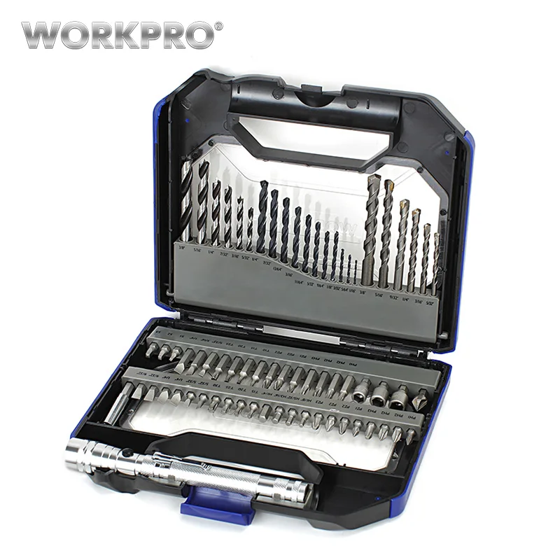 Online Juego de brocas de taladro multiusos con linterna LED juego de brocas de destornillador HSS de 68 piezas