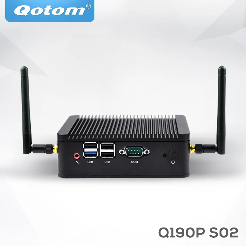 Linux Смарт Мини компьютер коробка Q190P Поддержка 720 P 1080 P J1900 Quad core 2,42 г