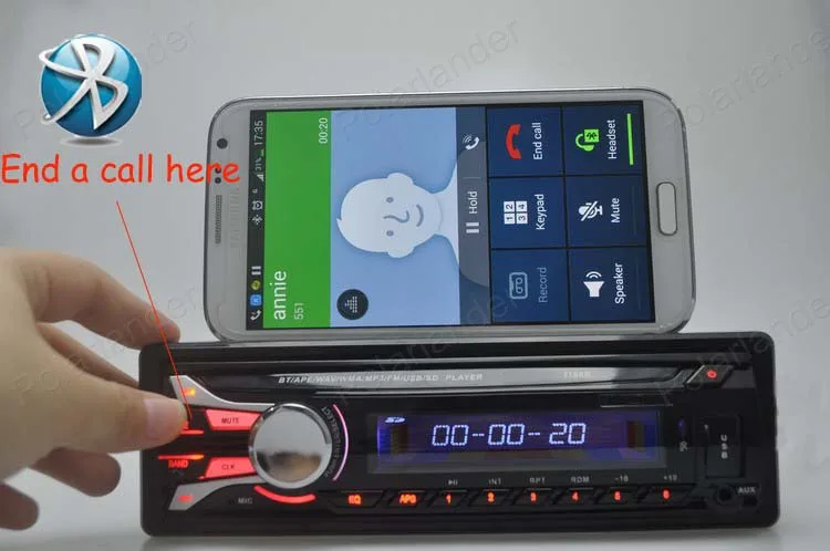 Автомагнитолы MP3 bluetooth Авто Авторадио аудио FM Функция Bluetooth Съемная передняя панель Авторадио 1 din