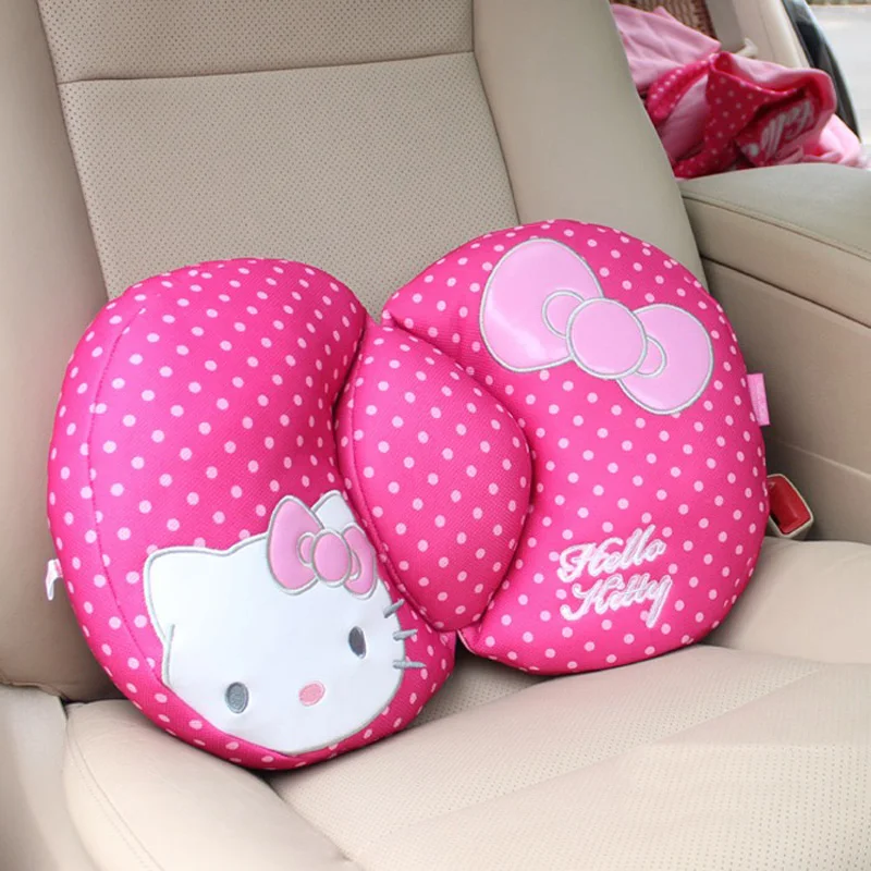 Pink-Car-Styling-Car-Seat-Covers-Interior-Accessories-Hello-Kitty-Car-Steering-Wheel-Cover-Handbrake-Gears(3)