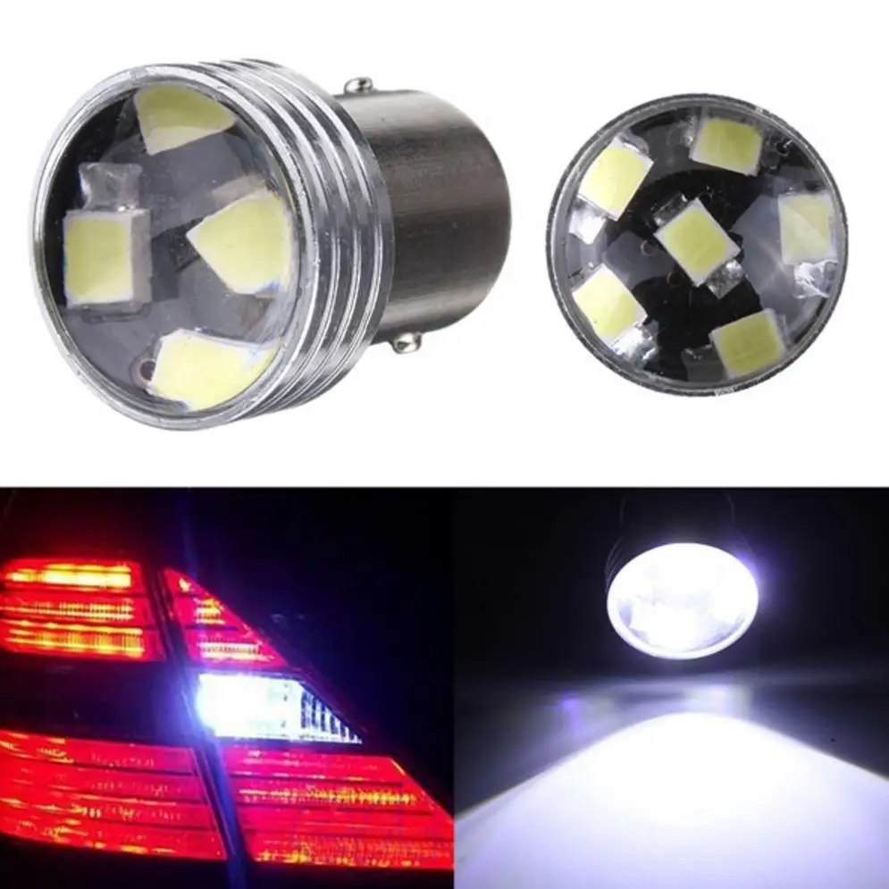 2 Pcs DC 12V 21W 1156-2835-6SMD COB LED   ڵ ڵ     ȭƮ 6000K  