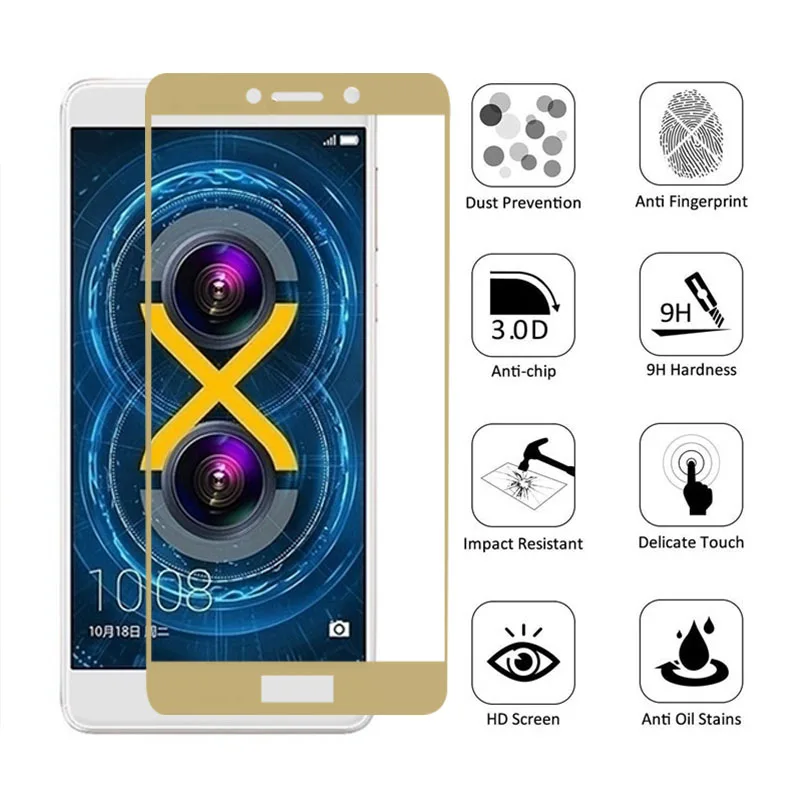 Полноэкранное закаленное стекло для Honor 6X 6A 6 A C X Huawei 6C защита экрана защитное