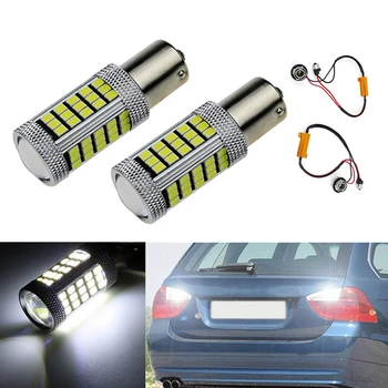 

2x For BMW 3/5 SERIES E30 E36 E46 E34 X3 X5 E53 E70 Z3 Z4 Canbus No Error Backup Reverse Light Lamp P21W 1156 LED High Power