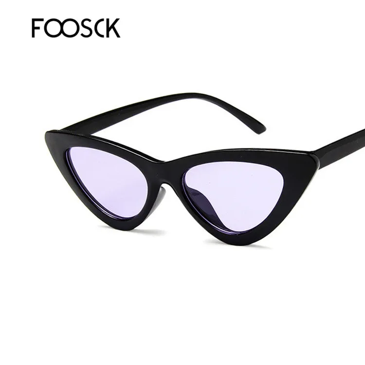 FOOSCK горячие новые тренды Роскошные Солнцезащитные очки женские Vintag кошачий глаз очки в леопардовой оправе Женские Ретро брендовые дизайнерские UV400