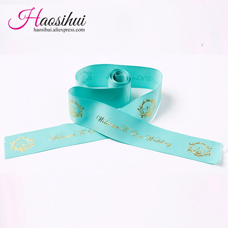 HAOSIHUI 5/8 ''(16 мм) оптовые дешевые персонализированные Grosgrain ленты для вечерние