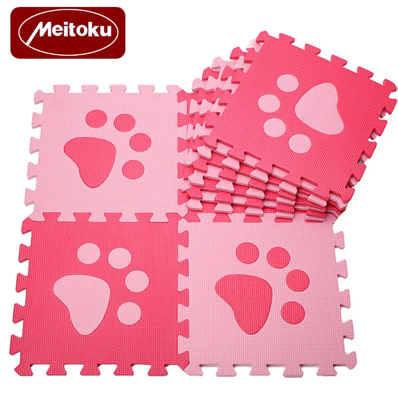 Игровой коврик пазл Meitoku из пены ЭВА 10 шт./компл. черепица и для ползания