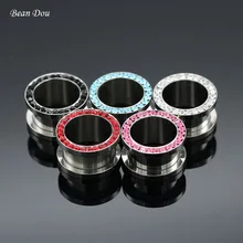 2 шт. модные ушные туннели для уха пирсинг тоннель Растяжка для тоннеля Калибр комплект серьги 3 мм-14 мм ювелирные украшения из стали для хирургических инструментов для мужчин и женщин