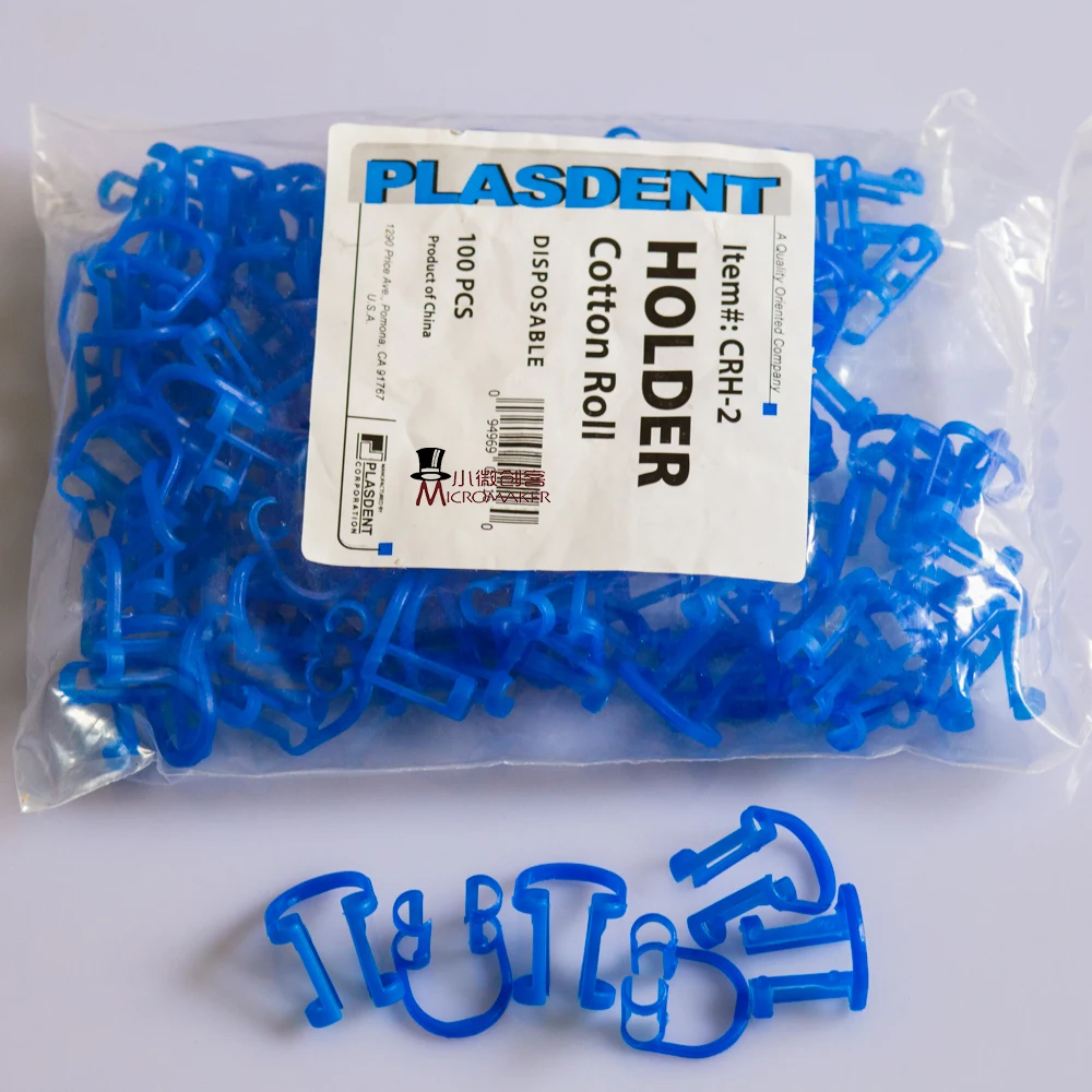1 Pack Disposable Orthodontic Cotton Roll Holder Blue Clip Isolator