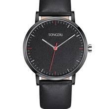 Мужчины часы 2016 кварцевые часы кожа 30 м водонепроницаемость ultra slim relogios masculinos reloj де-лос-hombres horloges mannen