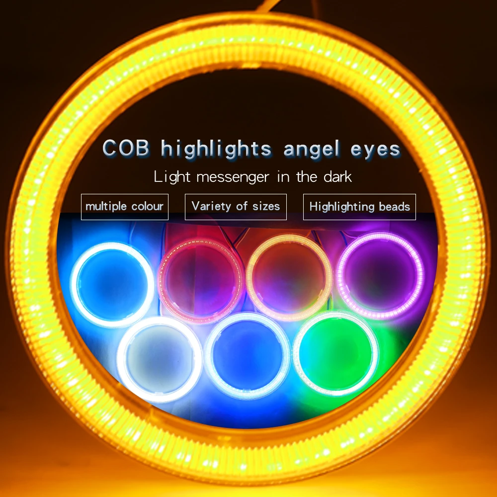 2 шт. HID проектор светодиодный COB Halo кольца направляющий светильник ангельские