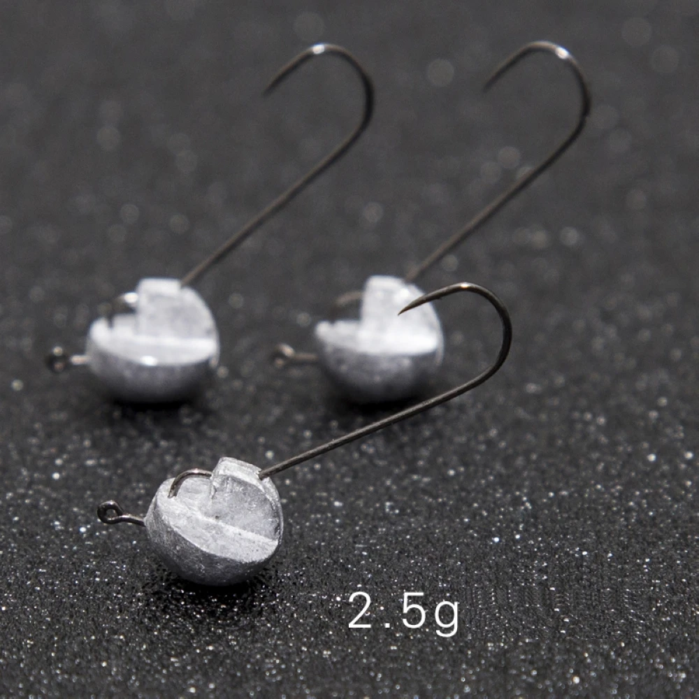 2.5g lead hook with weight fishing River Lead Head Hook Jigs Bait