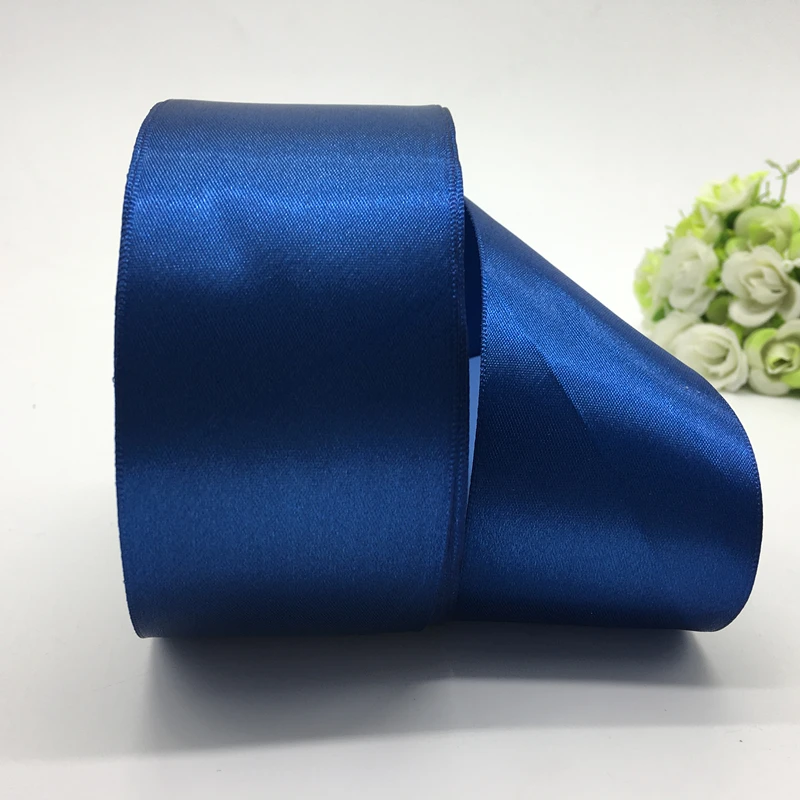 5 ярдов/партия атласная лента 50 мм|sewing supplies|blue satin ribbonnavy blue ribbon |