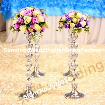 

New design crystal candle holder candlestick with diamond for event decor