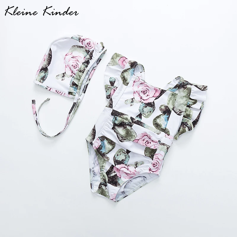 

swimwear girls floral print retro one piece swimsuits for a girl low back toddler monokini bikini baby bathing suits swim wear