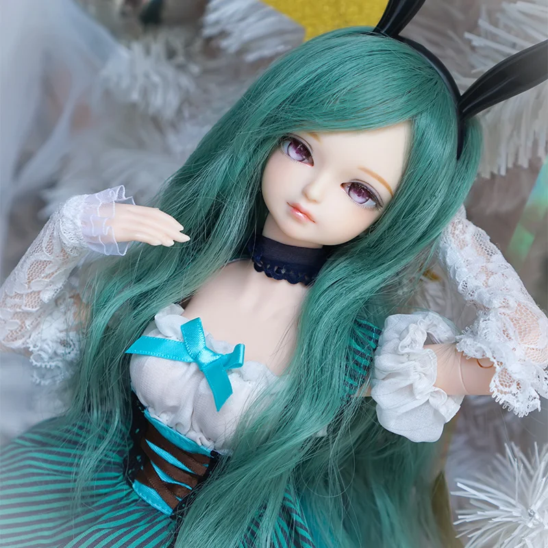 1/4 BJD Blyth кукольные № 14 пыльно-зеленые волосы механическое соединение тела с косметикой, включая кожу головы, глаза, одежда девочек ледяное