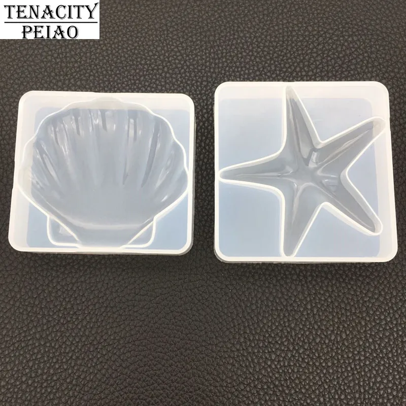 

Diy Epoxy Resin Molds Star Shell Shape Dry Flowers Silicone Mold Resin for Jewelry making molds uv mold