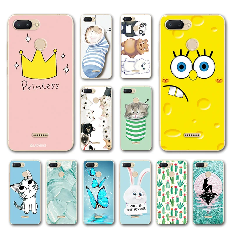 

Dark For Various Style Case For Xiaomi Redmi 6 Case Fundas Soft Silicone For Xiaomi Redmi6 5.45" Back Cover Coque