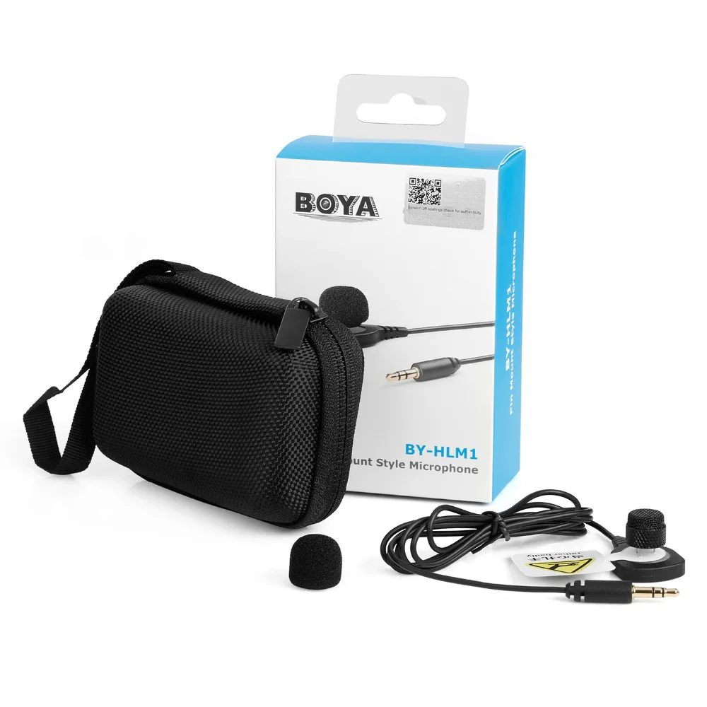 BOYA-BY-HLM1-Pin-Mount-Style-Omnidirectional-Condenser-Microphone-with-Windscreen-for-Canon-Nikon-Sony-DSLR (3)