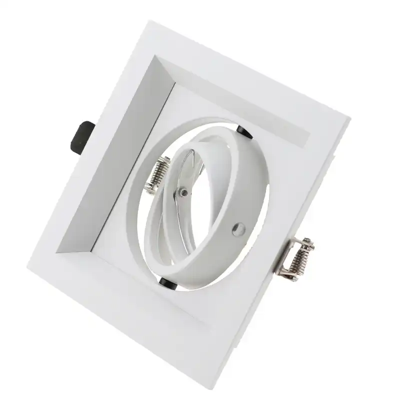 Double Head Square Recessed Led Ceiling Light Adjustable Frame Mr16 Gu10 Bulb Fixture Downlight Holder Led Downlight Fittings