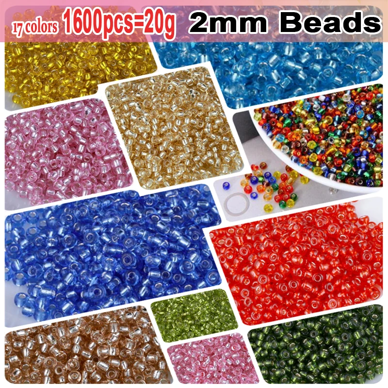 Mini Size 2mm 1600pcs = 20g DIY Artistical Design Beads Sewing On