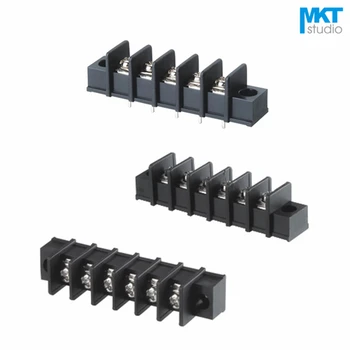 

100Pcs 5P 8.25mm Pitch A-Type Straight Pins PCB Electrical Screw Terminal Block With Screw Fixed Hole Flange