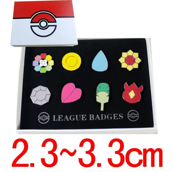 Pokemon Gym Badges set of 8PCS Yellow