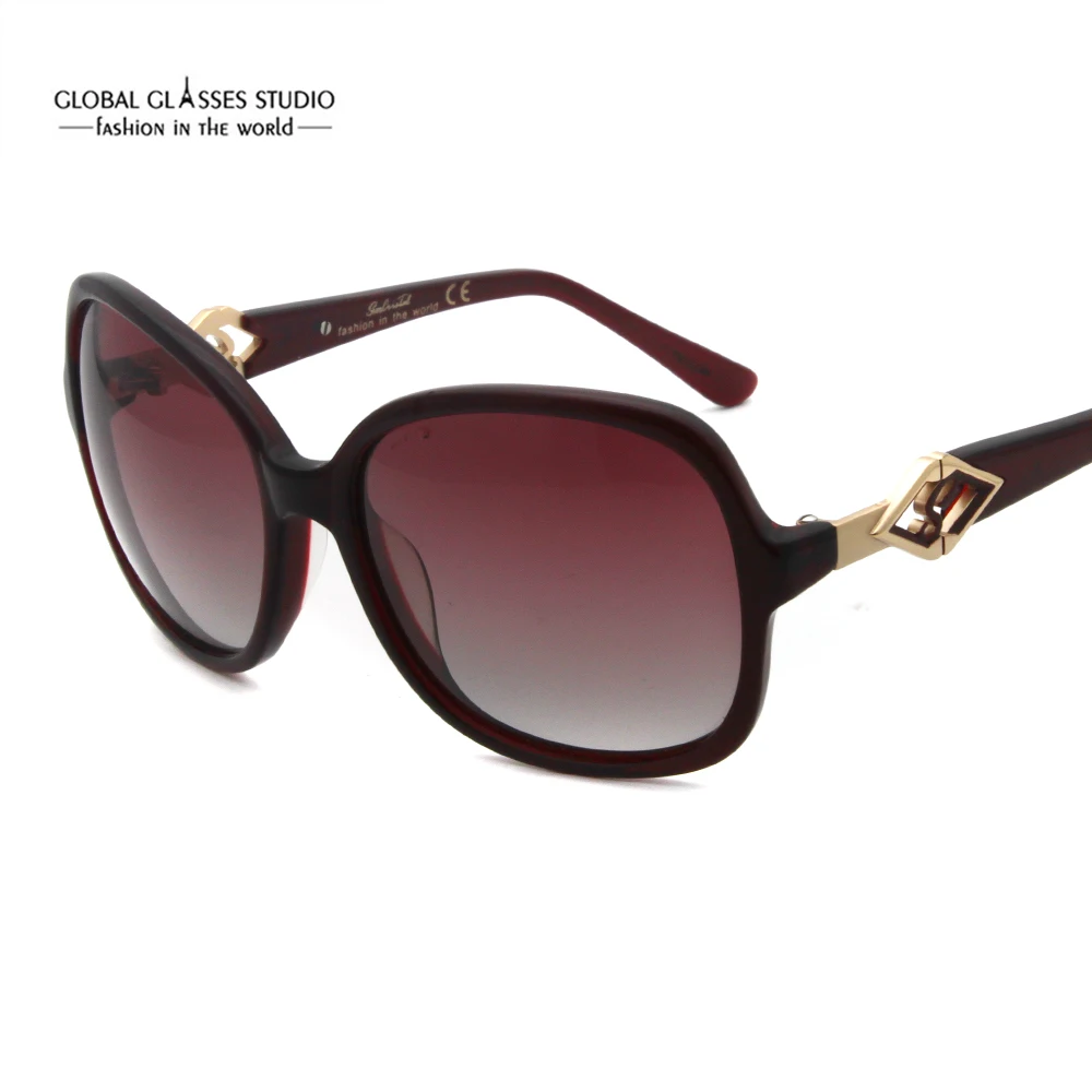 

Free Shipping Women Polarized Sunglasses With Diamond UV400 Protection Female Fashion Elegant 1112