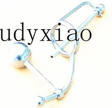Sex Men’s Chastity Device Steel Urethral Catheter Cage with Anal Ball Penis Plug Tube Penis Ring Adult Toys