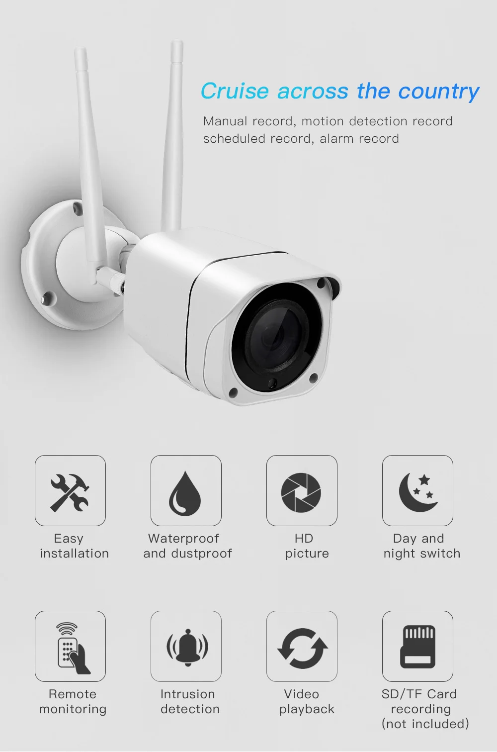 3g 4G sim-карта Беспроводная ip-камера для улицы 1080P Bullet Wifi камера ИК ночного видения для домашнего видеонаблюдения H.265 формат Cam
