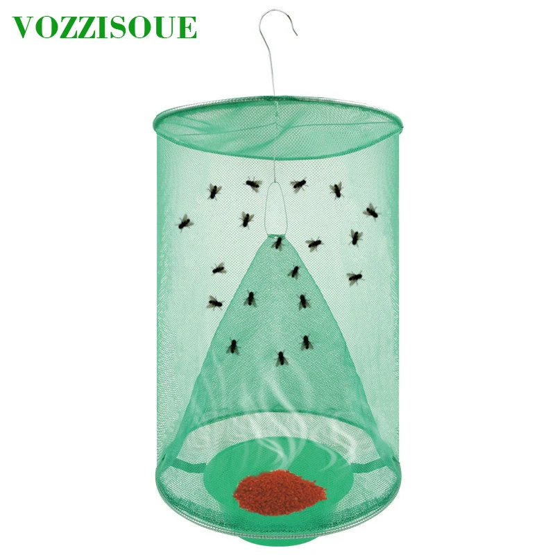 

NEW Health 1PCS Pest Control Reusable Hanging Fly Catcher Killer Flies Flytrap Zapper Cage Net Trap Garden Home Yard Supplies