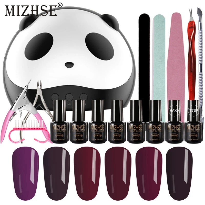 

MIZHSE Manicure Set For Nail Gel 7ml Nail Polish Set Nail Art Tools UV Gel Kit Electric Manicure Kit Hybrid Nail Gel Varnish Set
