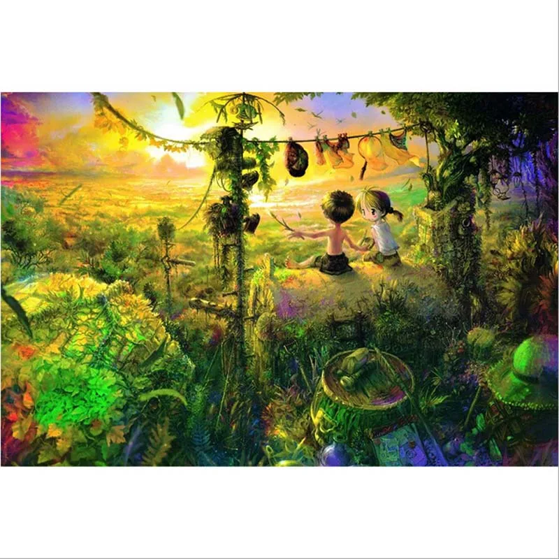 

Hot Sale 1.8mm White Paper Card Boy And Girl Puzzle 1000 Pieces Christmas Beautiful Landscape Jigsaw Puzzle 1000 Pieces Cartoon