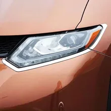 China Manufacture Exterior Car Accessories ABS Chrome Headlight Trim For X-Trail 2014