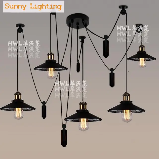 5/6 legs Novelty spider lamp Bar Loft Retro Industrial light American