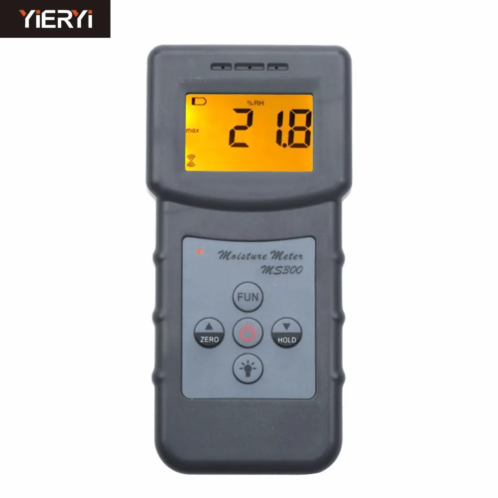 Yieryi 100% новый бренд MS300 Цифровая влажность метр (железо) бетонных влаги анализатор