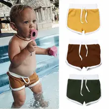 Шорты для малышей от 1 до 4 лет; повседневные трикотажные штаны для маленьких мальчиков; летние пляжные шорты для детей