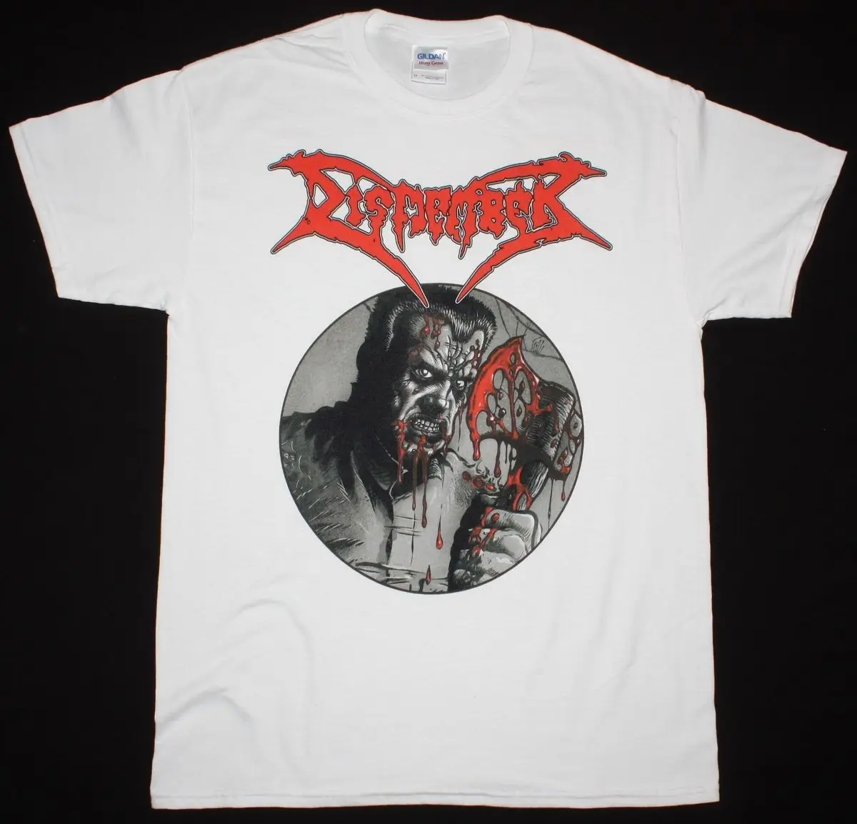 Расчленить кожи ее живой белая футболка DEATH METAL благословение BOLT THROWER | Мужская