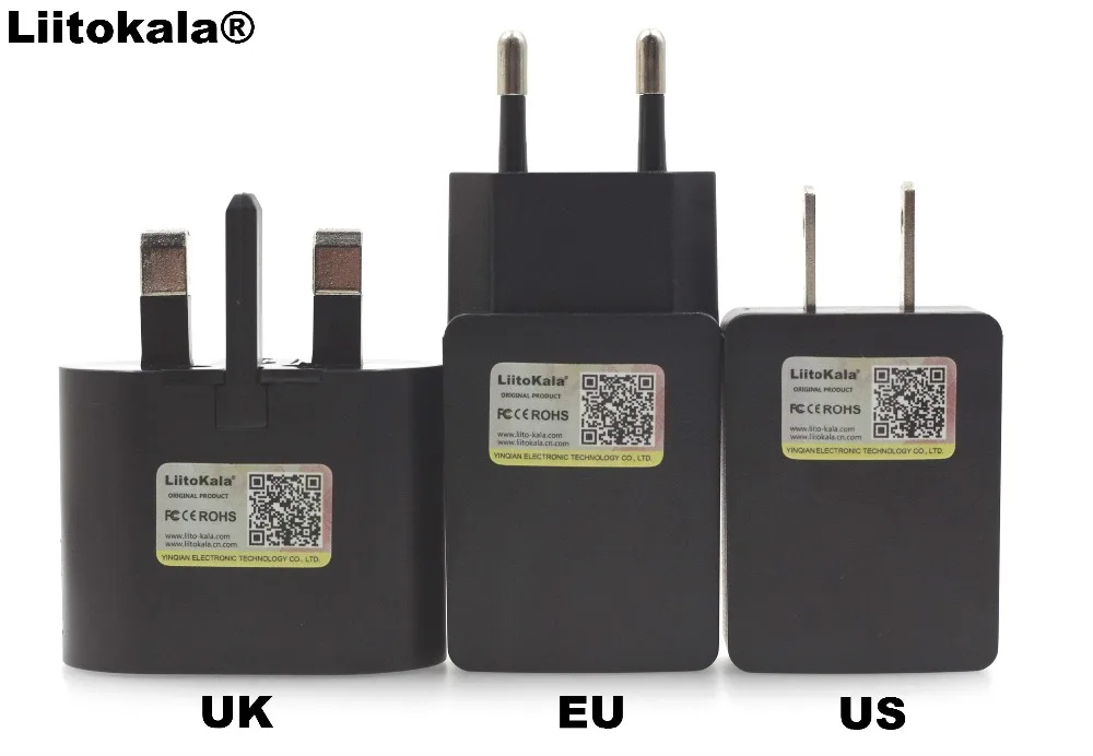 

Liitokala 1A 2A USB Portable Plug EU / US / UK Plug Lii100 Lii202 Lii402 Charger Universal Plug