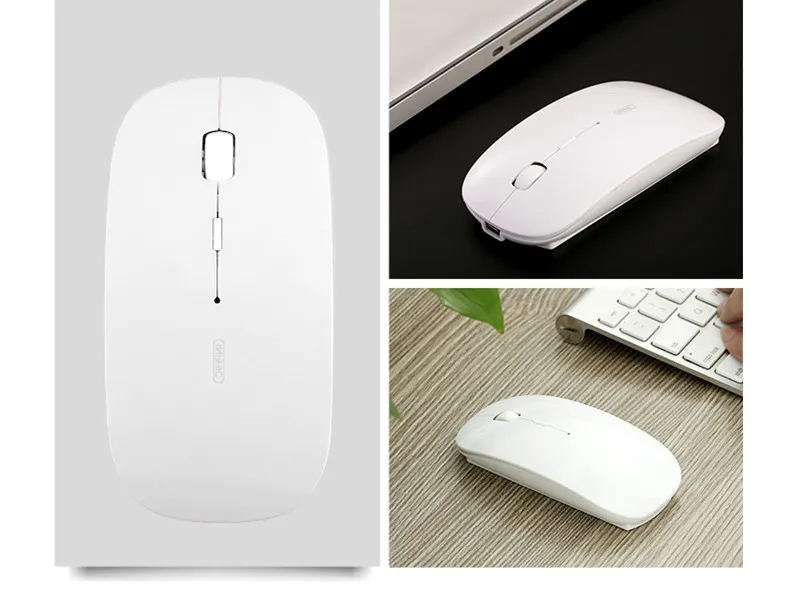 Беспроводной Перезаряжаемый беззвучный мягкий тонкий игровой мыши для кабельный адаптор для ноутбука Ofice