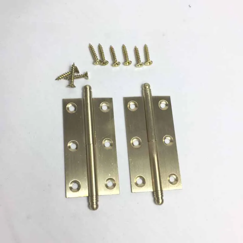 

1Pair 80mm brass crown head detachable hinges window kitchen drawer cabinet table cupboard door dismountable furniture hinge